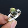 Labradorite Stone 10x14 MM Cabochon Hand Crafted Stone Fine Polished 925 Sterling Silver Ring with Unique Design Gift Wedding Engagement