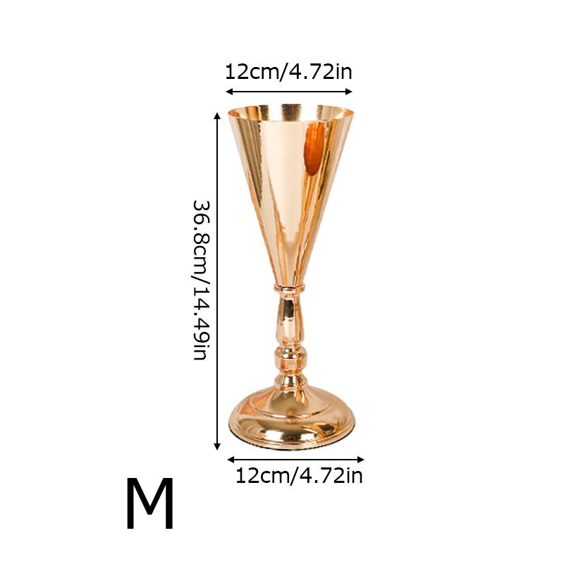 Металлическая подставка для цветов, свадебная ваза, украшение для стола, золотой подсвечник, реквизит для цветочной композиции на вечеринку, домашний декор