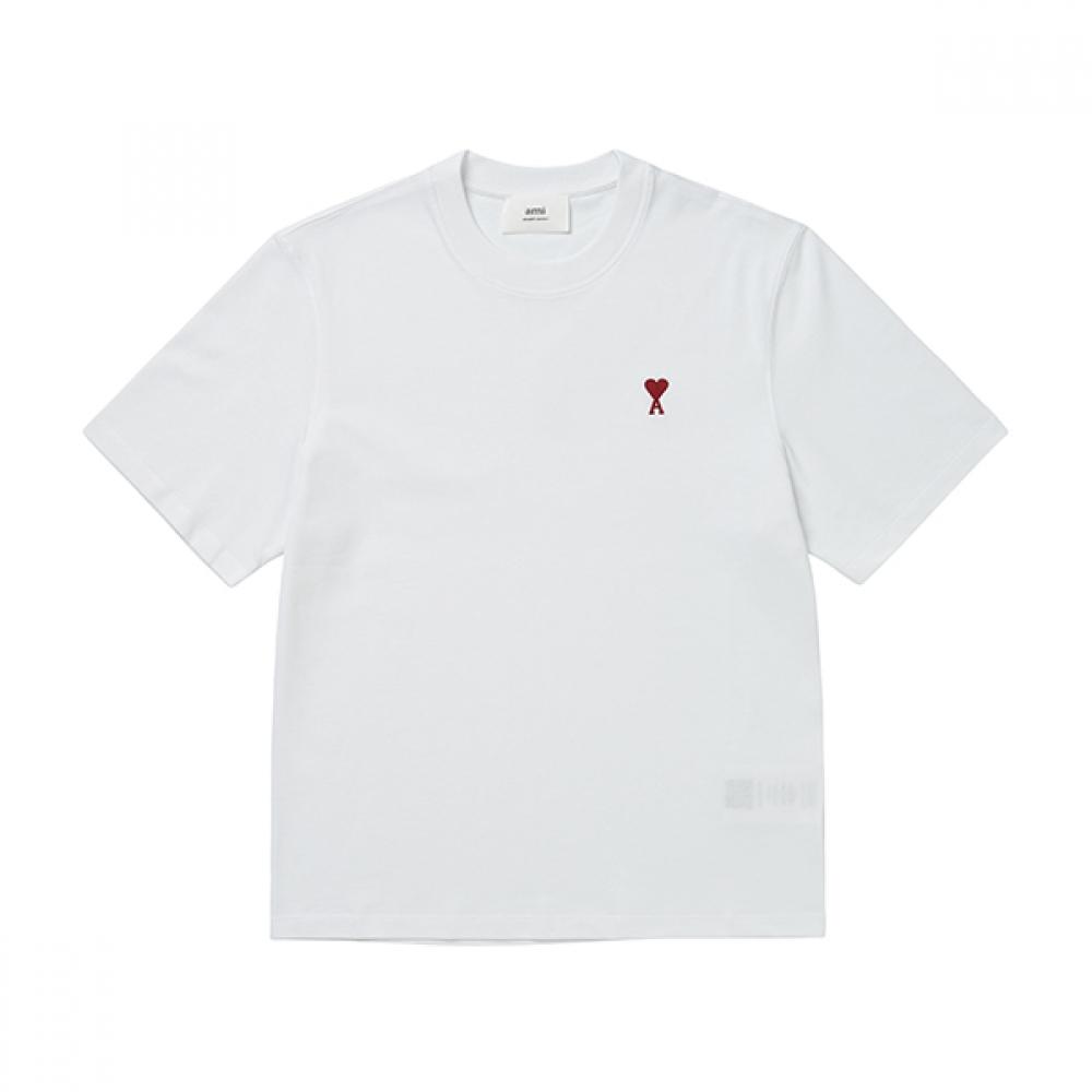 Ami Bfuts005 726 100 Ami De Coeur Small Heart Logo Public Short Sleeve Tee