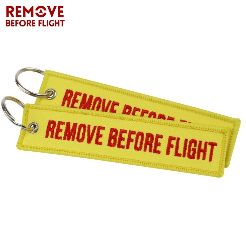 Remove Before Flight Key Chains Yellow Key Chains Aviation Gifts