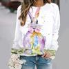 Sweatshirts Women Round Neck Fashion 3d Print Kawaii Rabbit Girls Oversized Tracksuits Pullover Girls Long Sleeves Clothing Coat