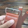 Double-Sided Genuine Cowhide Razor Sharpening Cloth with Metal Ring