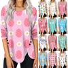 Рубашки с длинным рукавом для женщин, футболки с принтом, блузки, повседневные топы на пуговицах нестандартной формы, пуловер