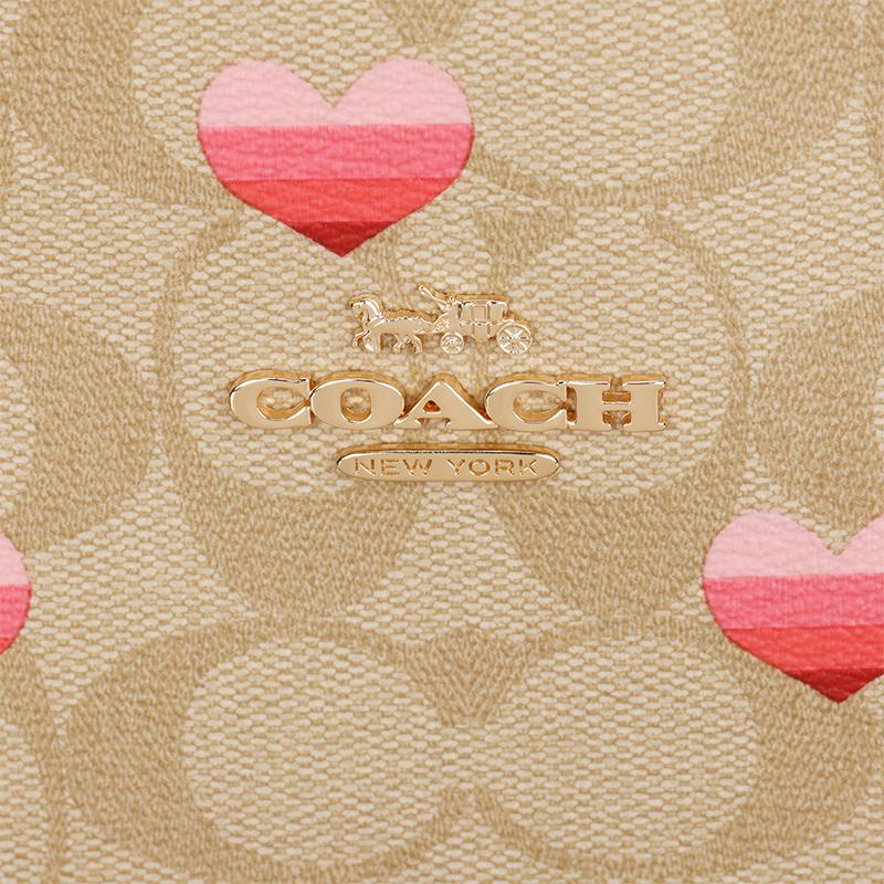 Coach Сумка-тоут Mollie Classic Monogram с принтом в виде сердец из синтетической кожи Женская сумка-тоут Хаки CA252-IMOT4