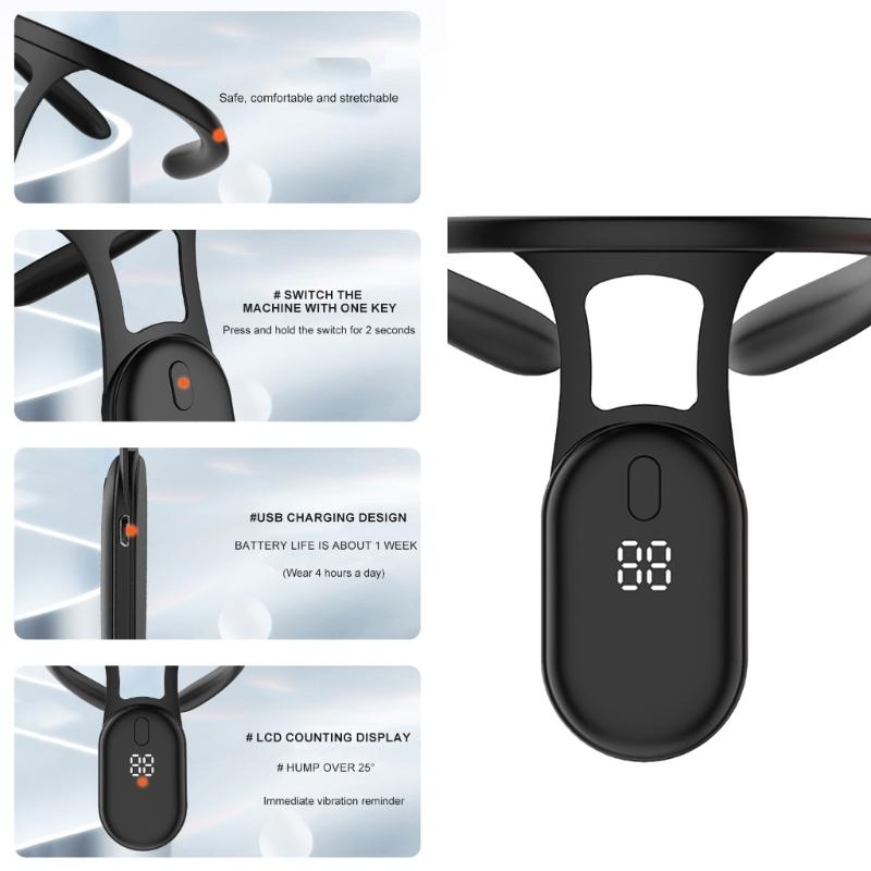 Smarts Sensors Vibrations Reminder Postures Train Tool Back Postures Corrector Back Straightener for Home Office Travel