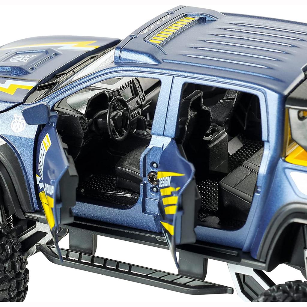 Масштаб 1/24 X-класса 6x6 внедорожные литые металлические модели автомобилей, пикапы-монстры, игрушечная переоборудованная модель автомобиля со звуком и светом для детей от 3 лет и старше