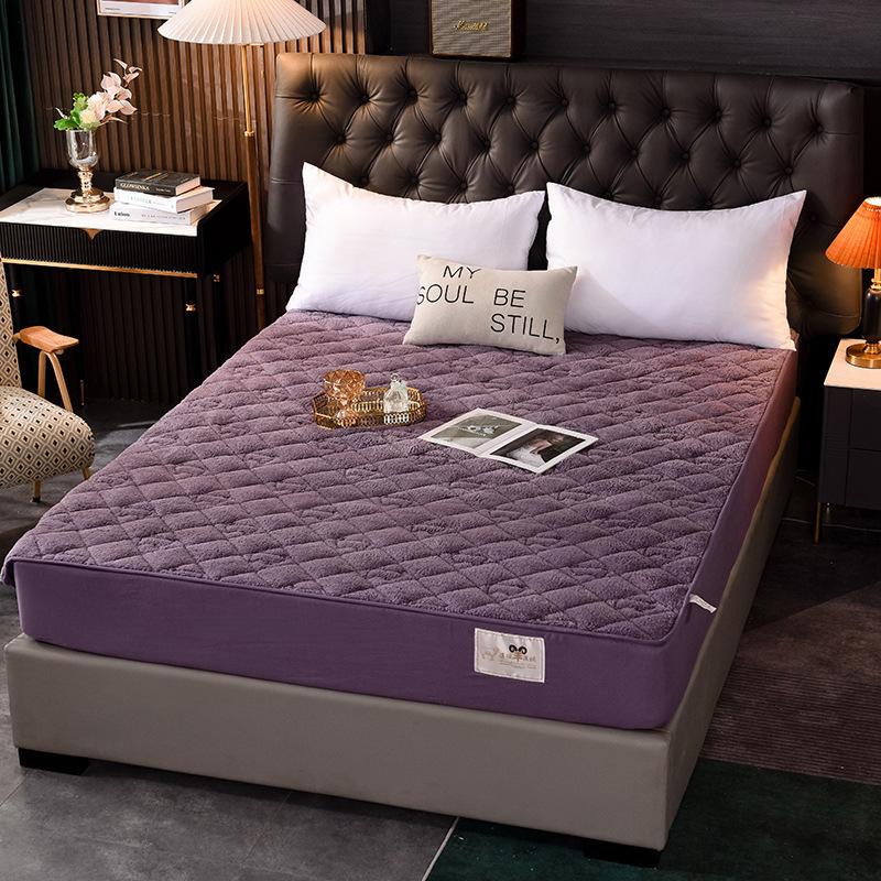 Новая простыня на подкладке из овечьего флиса, теплая и утолщенная одинарная и двойная простыня, защитный чехол для матраса