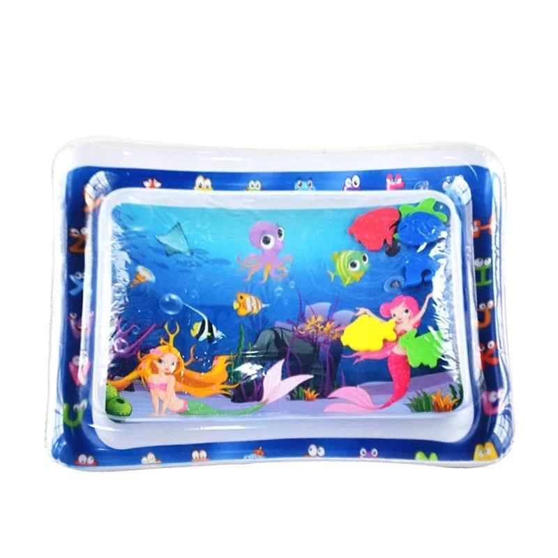 Inflatable Tummy Time Mat Premium Baby Play Mat Inflatable Water Cushion Interactive Baby Gym Baby Toys for Sensory Development