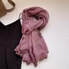 Cotton and Linen Scarf, Solid Color Beard Antique Shawl, Scarf, Desert Dubai Abu Dhabi Headscarf