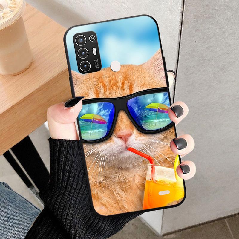 Мягкий чехол для ZTE Blade A52 Ударопрочная защитная задняя крышка для ZTE Blade A52 Модный окрашенный ТПУ силиконовый чехол для телефона