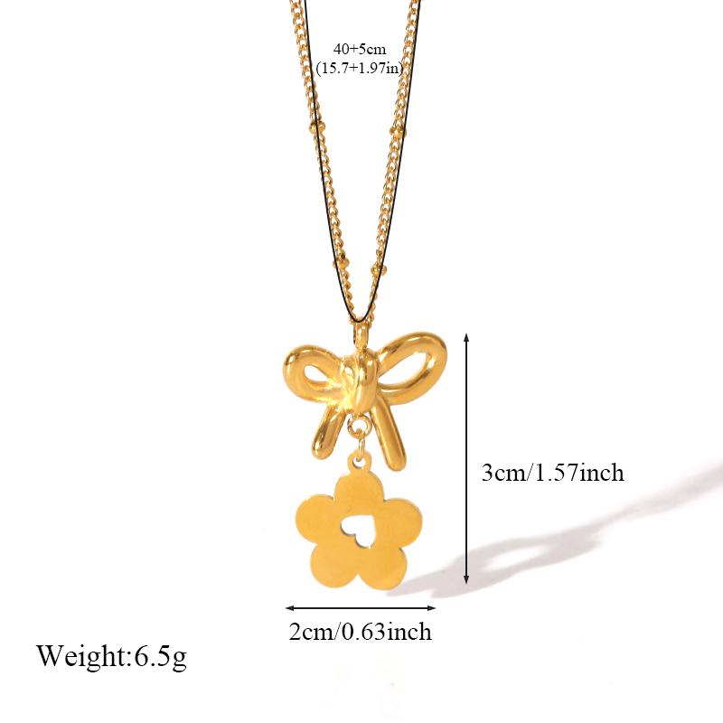 Нержавеющая сталь 316L, комплект серег с сердцем и цветком, жемчужное ожерелье для женщин, модный комплект ювелирных изделий, водонепроницаемое Bijoux Femme