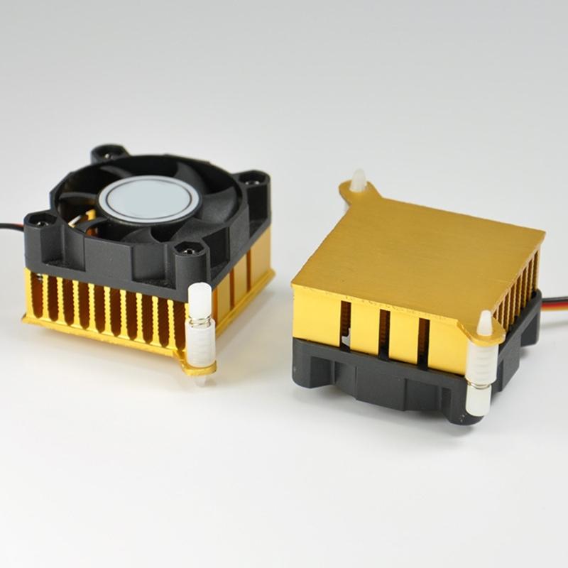 Золотой алюминиевый радиатор DC5V 12V 40мм 40x40x10мм вентилятор для эффективных устройств охлаждения чипсета северного моста