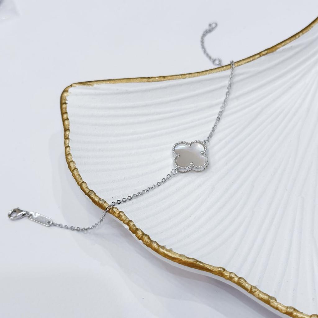 Silver Bracelet with Natural Mother-of-pearl, Product Weight 2.4 G (60002086)