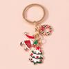 Милые брелки Санта-Клауса, эмалированные брелки в виде рождественского венка, праздничные подарки для женщин и мужчин, подвески для сумок, брелки