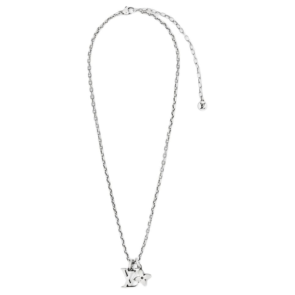 LOUIS VUITTON 925 Sterling Silver Necklaces Men's Silver M03846