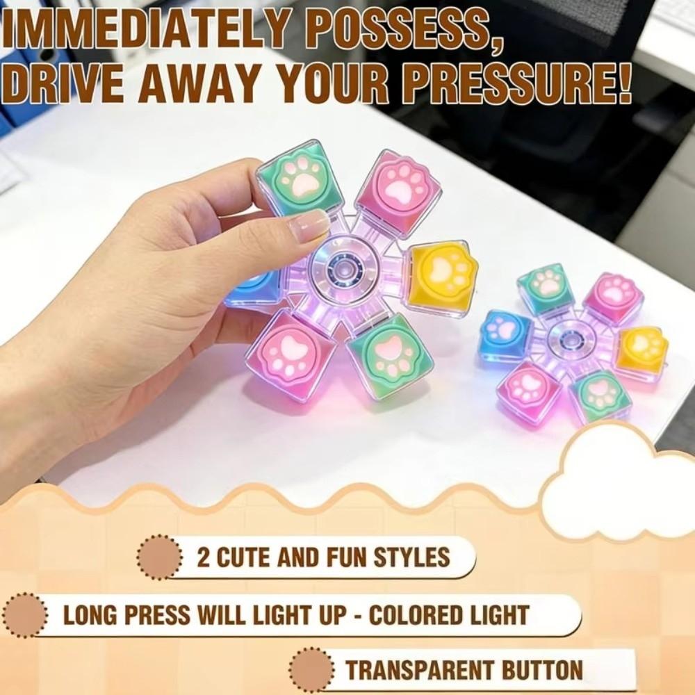 Cartoon Cat Paw Keycap Keychain Colorful Cat Claw Button Pendant Bag Pendant