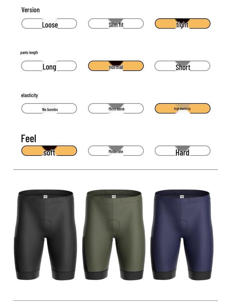 INBIKE25 Men's Cycling Shorts - Spring/Summer Breathable, Sweat-wicking Road Bike Shorts