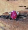 Кольцо ручной работы с рубиновым драгоценным камнем, ювелирные изделия Boho из стерлингового серебра 925 пробы, эффектное кольцо, подарок на день рождения, сплошное кольцо
