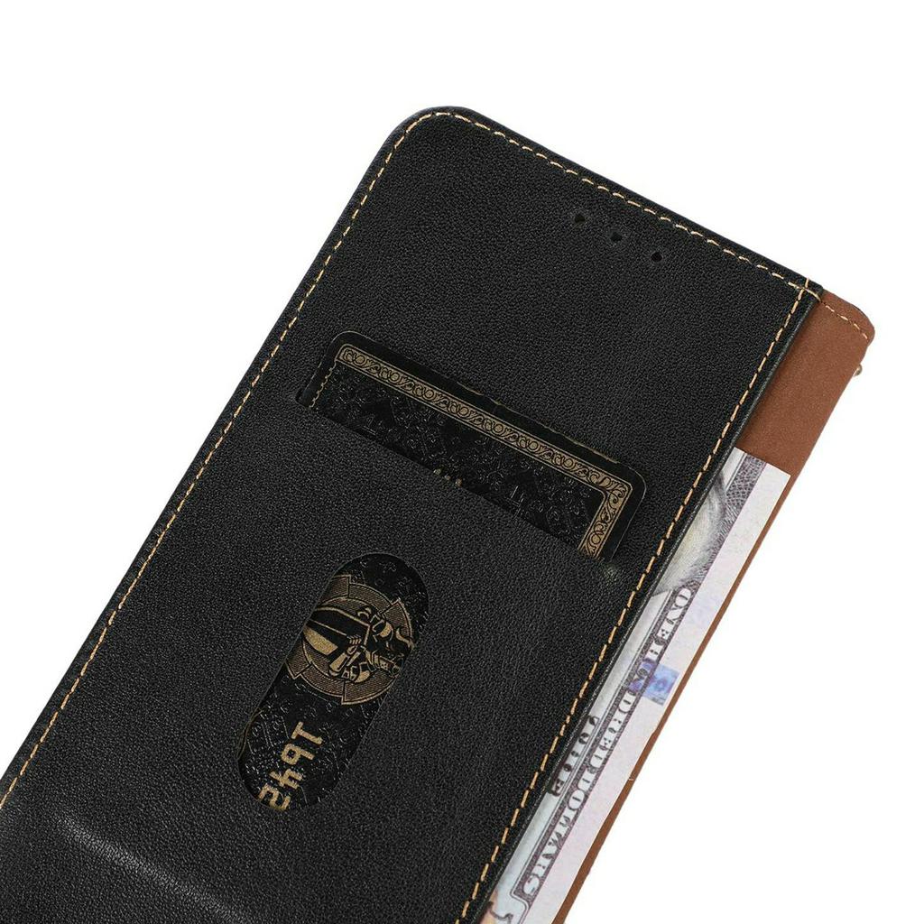 KHAZNEH For Motorola Moto G75 5G Case Genuine Cow Leather Wallet Phone Cover Nappa Texture