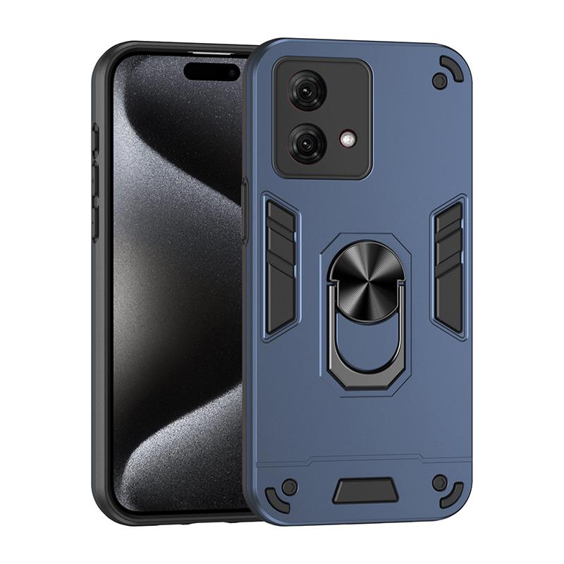 Противоударный чехол-накладка из твердого бронированного материала для Motorola Moto G82 G84 G85 Moto G84 Moto G85 с держателем-кольцом для автомобиля