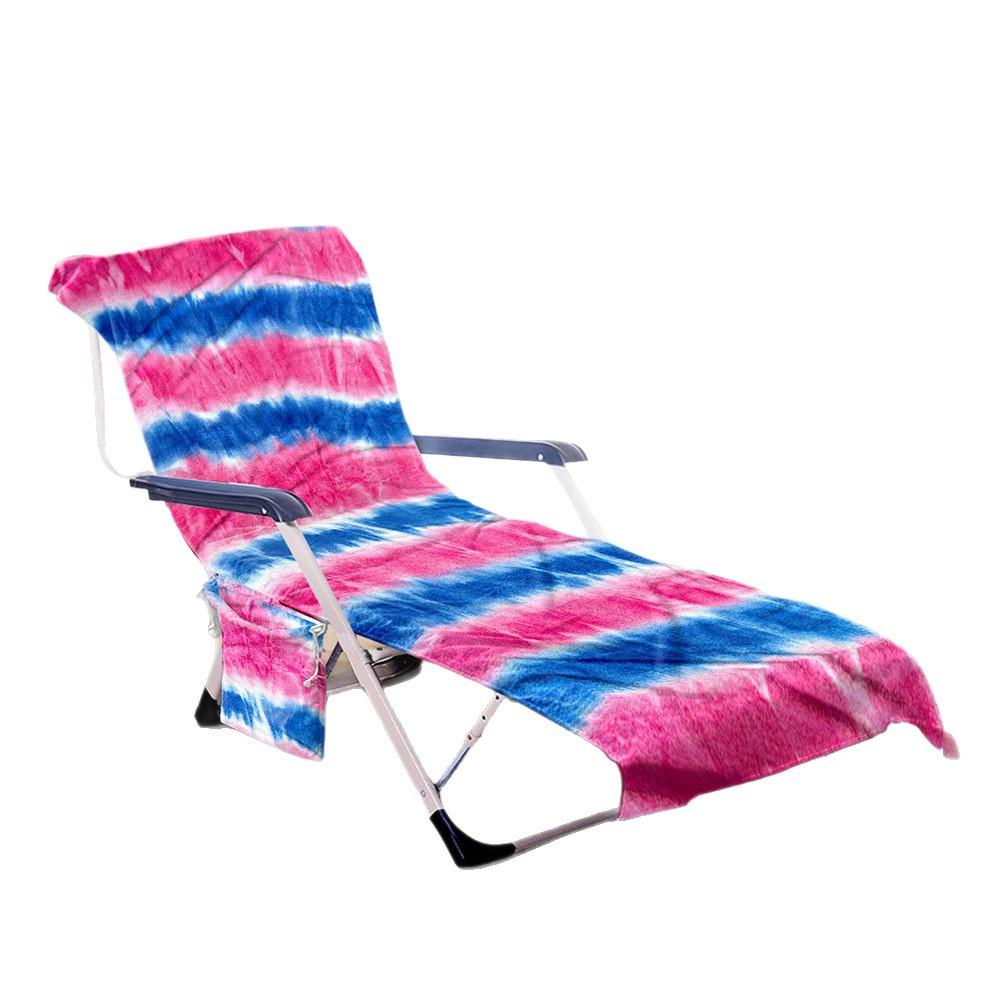 Чехол для пляжного шезлонга Tie-Dye, Микрофибровый чехол для шезлонга у бассейна, Быстросохнущее пляжное полотенце для плавания, Утолщенный коврик для шезлонга у моря