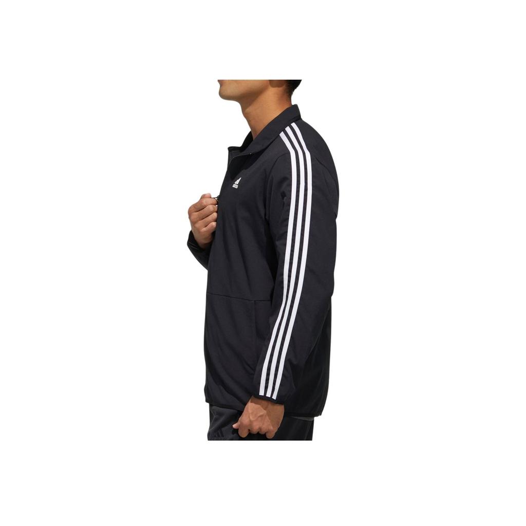 Adidas Striped Colorblock Zip-Up Stand Collar Jacket Men Jackets Black TR30J1-BW
