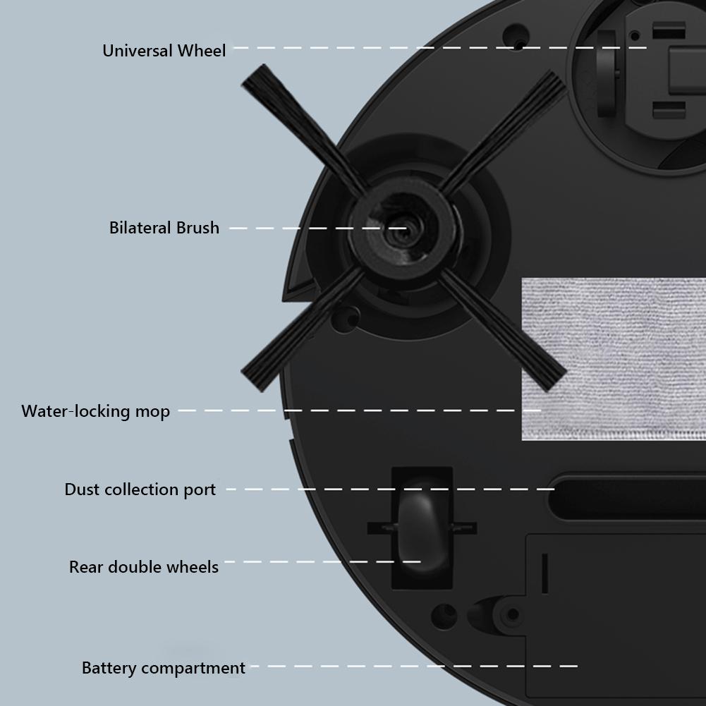 3 в 1 пылесос-робот-швабра, перезаряжаемая подметальная машина, мощная всасывающая компактная машина для уборки шерсти домашних животных, стойкой грязи