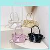 Trendy Single Handbag Shoulder Crossbody Bag With Bow Decoration For Daily Use