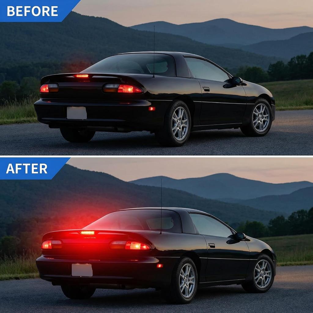 LED 3rd Brake Light Compatible with Chevy Camaro 1993-2002, Smoked Lens, High Mount Stop Light Replacement