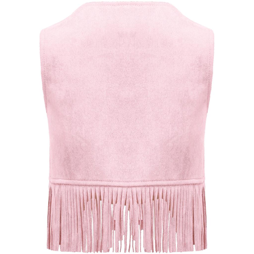 Мальчик Вестерн Ковбойский Жилет Замша Кисточки Хэллоуин Косплей Костюм Реквизит для Фотосъемки Наряд в Вестерн Стиле