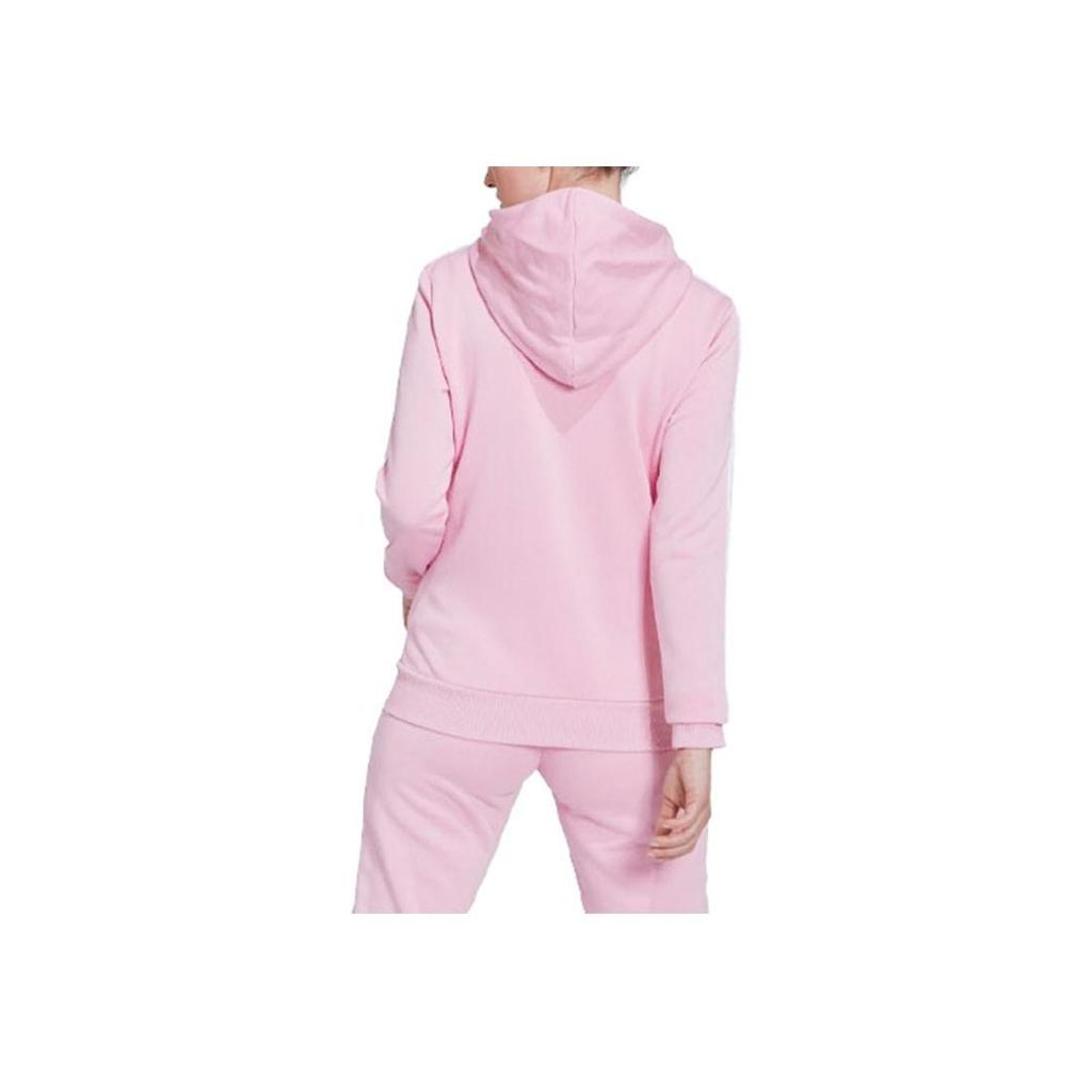 adidas Женская толстовка с капюшоном adidas Essentials 3-Stripes из французского терри на молнии Розовый/Белый HL2059