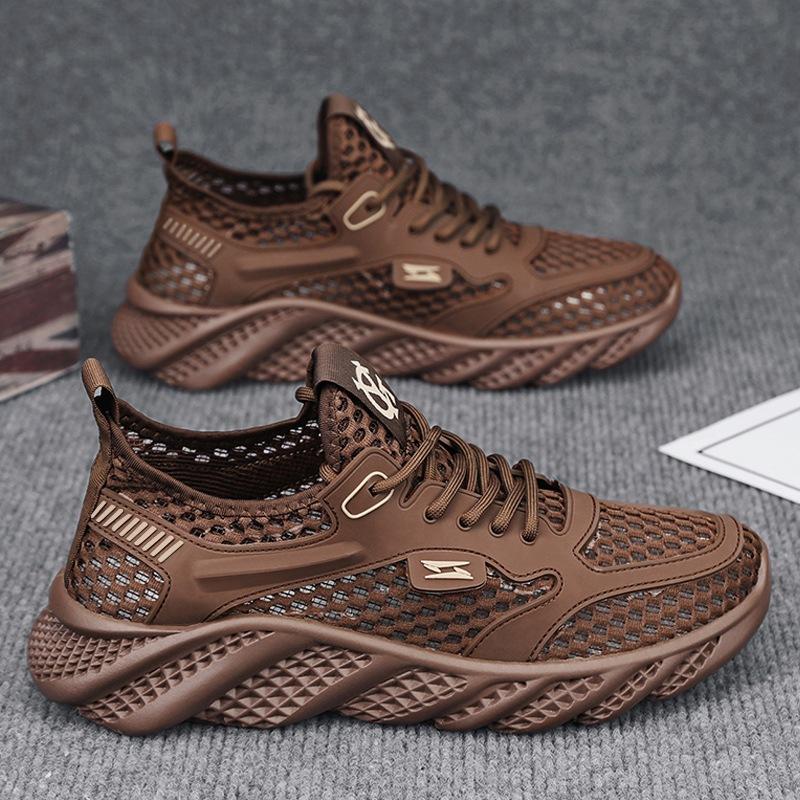 Большой размер 46 мужская обувь 45 лето 2025 года обувь с крупной сеткой мужская спортивная обувь с полой сеткой мужская повседневная модная обувь для студентов