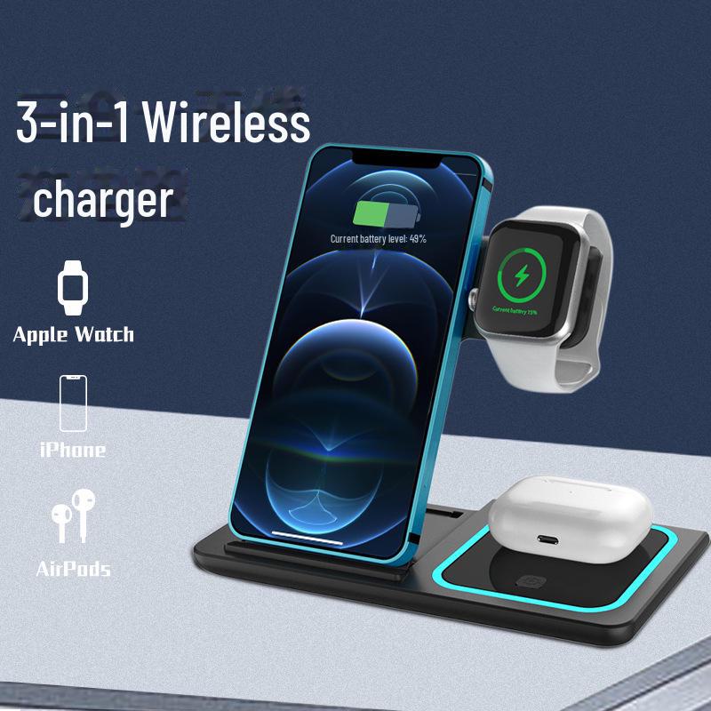 Беспроводное зарядное устройство «три в одном» для iPhone, AirPods и Apple Watch