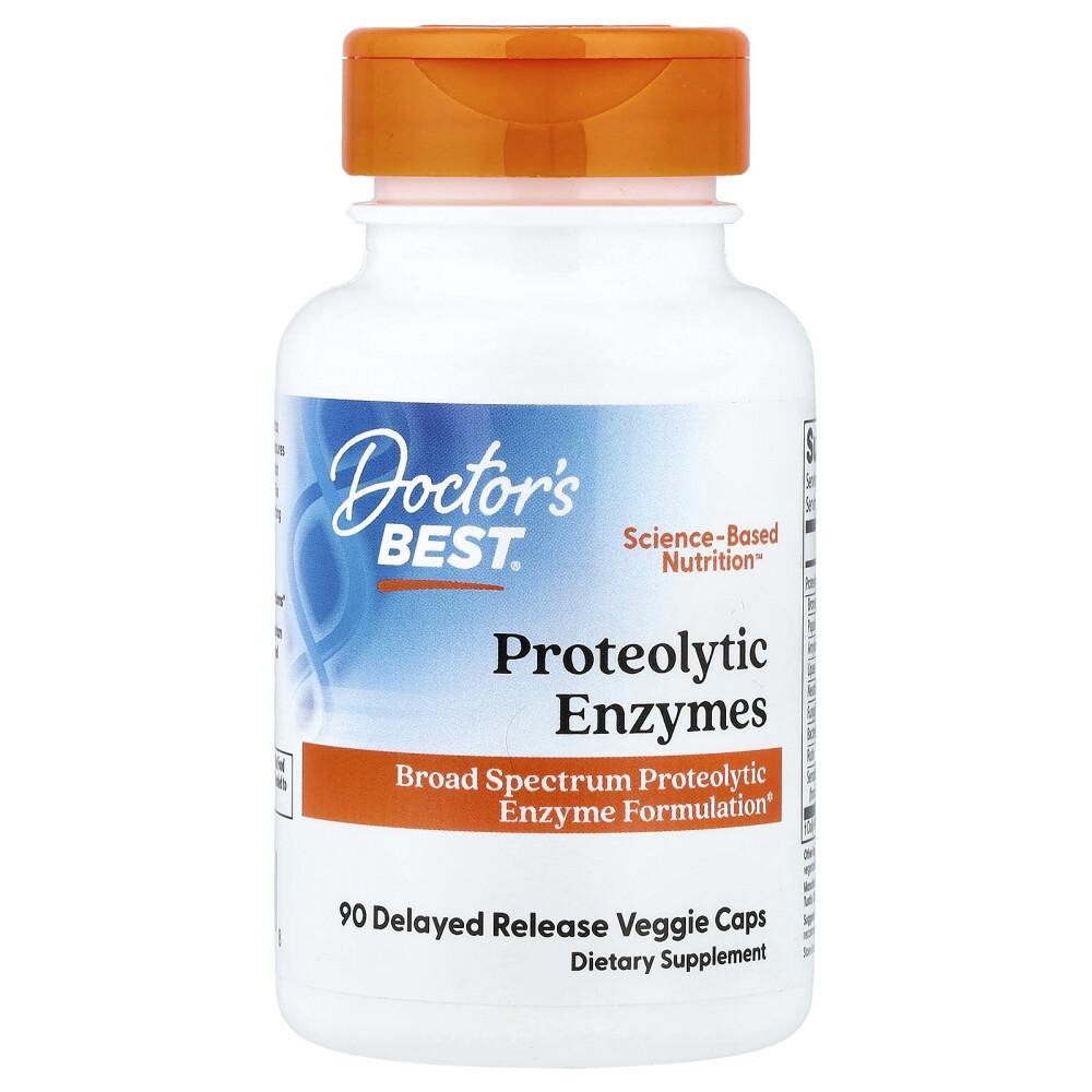 Doctor's Best Proteolytic Enzymes Delayed Release Veggie Capsules 90 Count