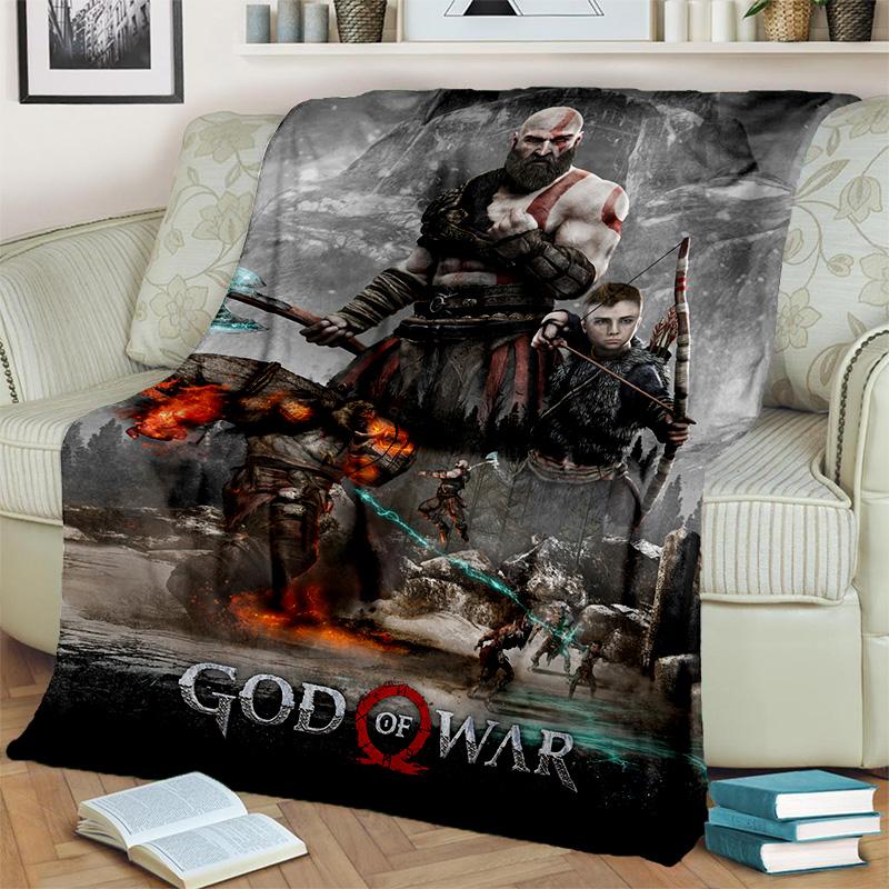 3D God of War Games Gamer Kratos HD одеяло, мягкое одеяло для дома, спальни, кровати, дивана, пикника, путешествия, офиса, одеяло, детское одеяло