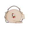 New Peanuts Snoopy Collaboration Canteen Cow Leather Handbag Shoulder Bag Crossbody Bag Small Size Women's Ecru CE845-IMOQY