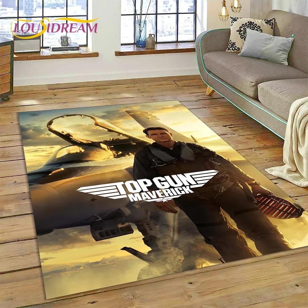 Top Gun Sign Tom Cruise Fighter Carpet Rug for Bedroom Living Room Home Sofa Decoration,Children Game Large Decor Floor Mat Gift