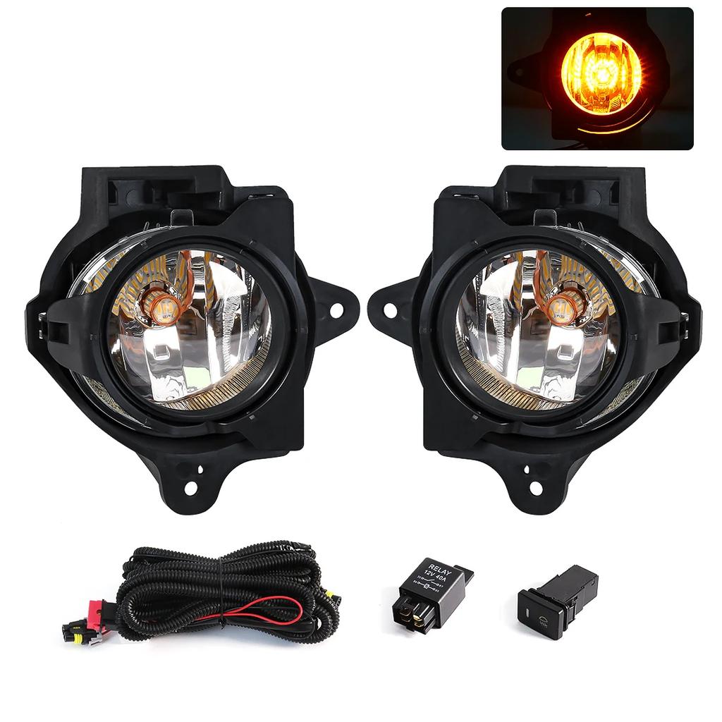Светодиодный противотуманный фонарь в сборе Для Toyota Hilux Vigo MK7 2011 2012 2013 2014 2015 Автомобильный передний бампер Галогенная лампа с проводами Водонепроницаемый 12В