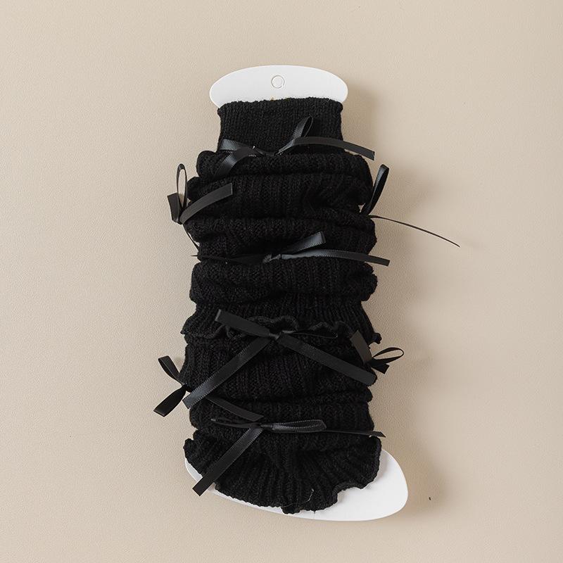 Детские носки с ворсом, модные школьные носки в балетном стиле для детей и девочек, креативный дизайн, детские носки с бантом на бретельках, теплые осенне-зимние носки