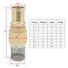 Copper Pagoda Nozzle Non-Return Valve Suction Strainer Foot Valve Hose Connection With Mesh Strainer Water Pump Bottom Valve