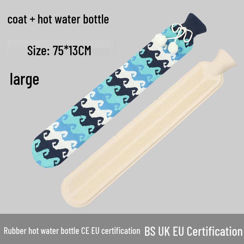 Explosion-Proof Hot Water Bottle: Rubber Design for Stomach and Feet, Long-Lasting Warmth