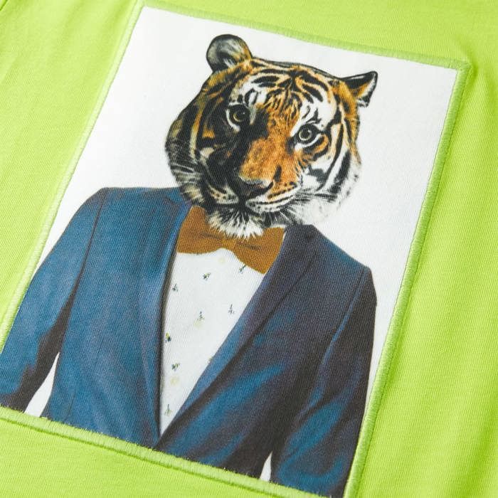 T-shirt pour enfants avec manches courtes vert citron 92/104/116/128/140