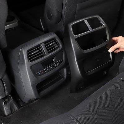 Для Honda Pilot 2015- ABS углеродное волокно/Матовый черный Рамка-накладка на воздуховод заднего кондиционера Аксессуары для автомобиля