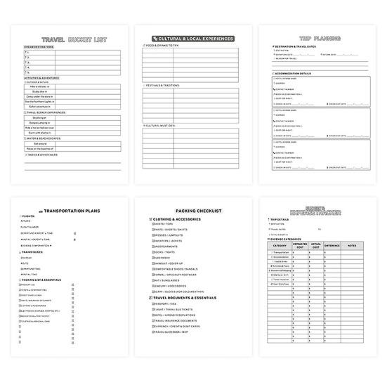 Travel Journal Travel Memories Log Diary Notebook Roadtrip Adventure Journal Book Travel Planner Gift for Travelers