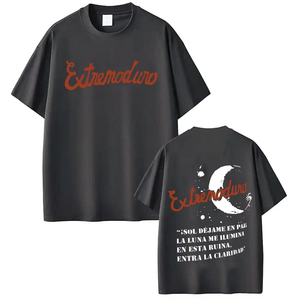 Rock Band Extremoduro TOUR Album Merch Tshirt Mens Gothic Pop Music Clothing T Shirts Fashion High Quality pure Cotton Tshirts