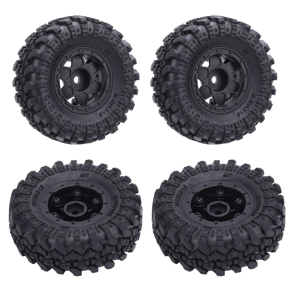 4PCS RC Truck Tires for AXIAL SCX24 1/24 Plastic RC Truck Wheel Tire Parts for Replacement Upgrade