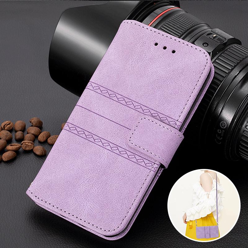 Модный чехол для телефона из искусственной кожи с длинным ремешком для iPhone Samsung Xiaomi Google Huawei SONY Многофункциональный кошелек с отделениями для карт откидная крышка