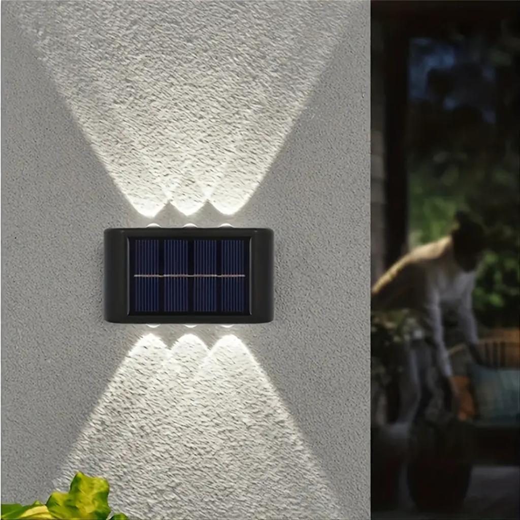 1/2pcs Solar Up Down Lights Outdoor Waterproof, Modern Nordic Sconce Illuminate Outside Sunlight Sensor Lamp