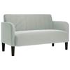 VidaXL Loveseat Sofa Light Grey 109 Cm Velvet, Two-seater Sofa, Divan, Living Room Seating, Sofa, Upholstered Sofa, 4100587