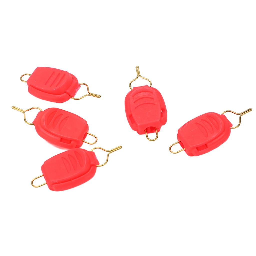 5PCS Fishing Line Stopper Baitcasting Reel Fishing Line Clip Holder Buckle Keeper Fishing AccessoriesRed